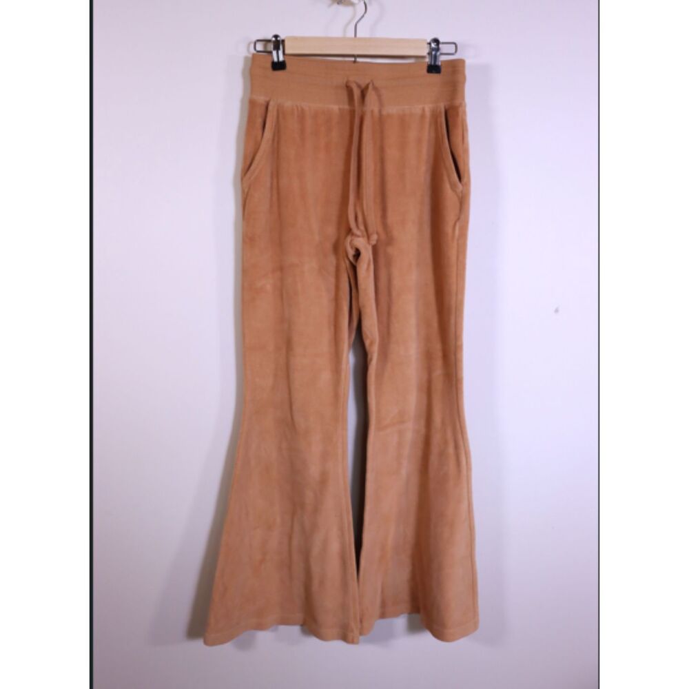 Aerie Tan Bell Bottom Yoga Pants Petite Small Soft Flare Lounge Pants Drawstring